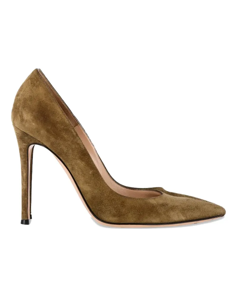 Gianvito Rossi pointed-toe suede pumps - Grün Grün