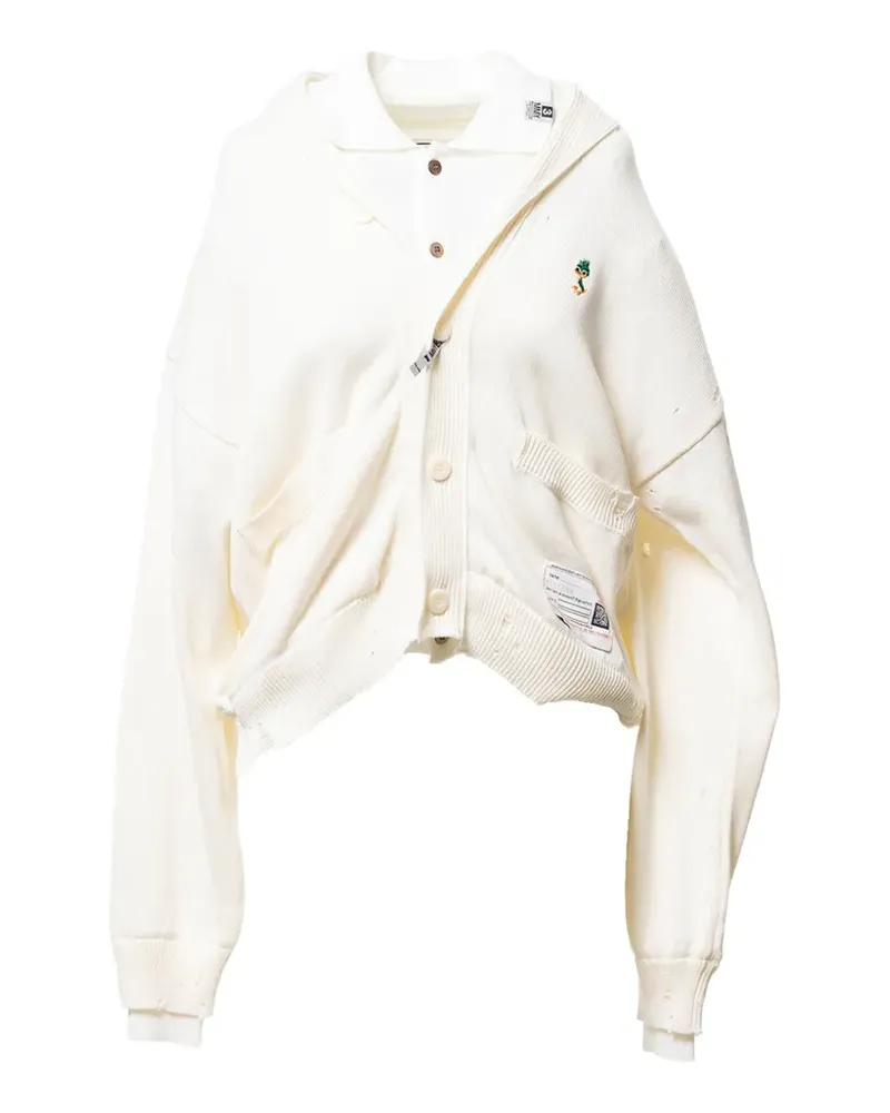 MIHARAYASUHIRO layered knit cardigan - Weiß Weiß