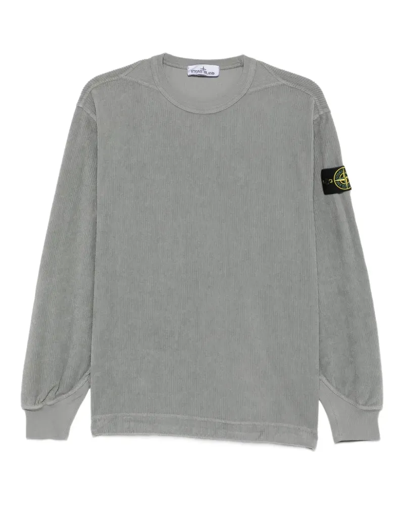 Stone Island Cord-Sweatshirt mit Logo-Patch - Grau Grau