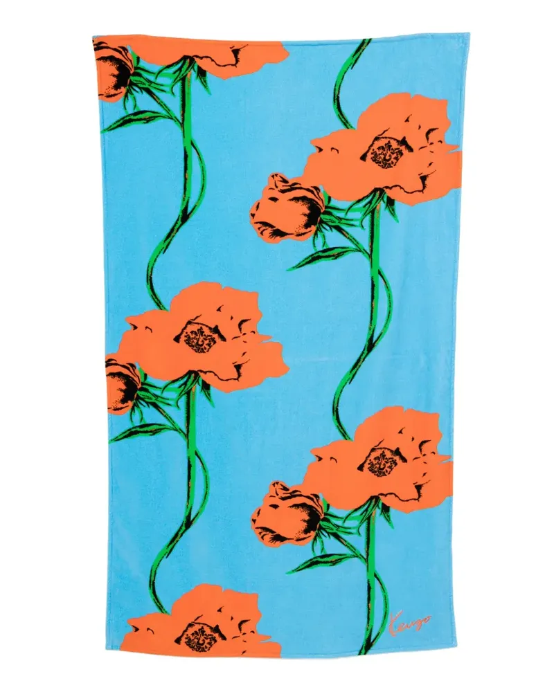 Kenzo floral beach towel - Blau Blau