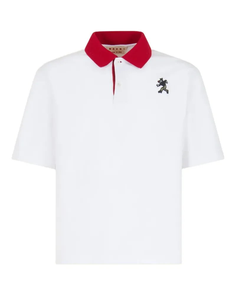 Marni x Slawn & Soldier Poloshirt mit Kontrastkragen - Weiß Weiß