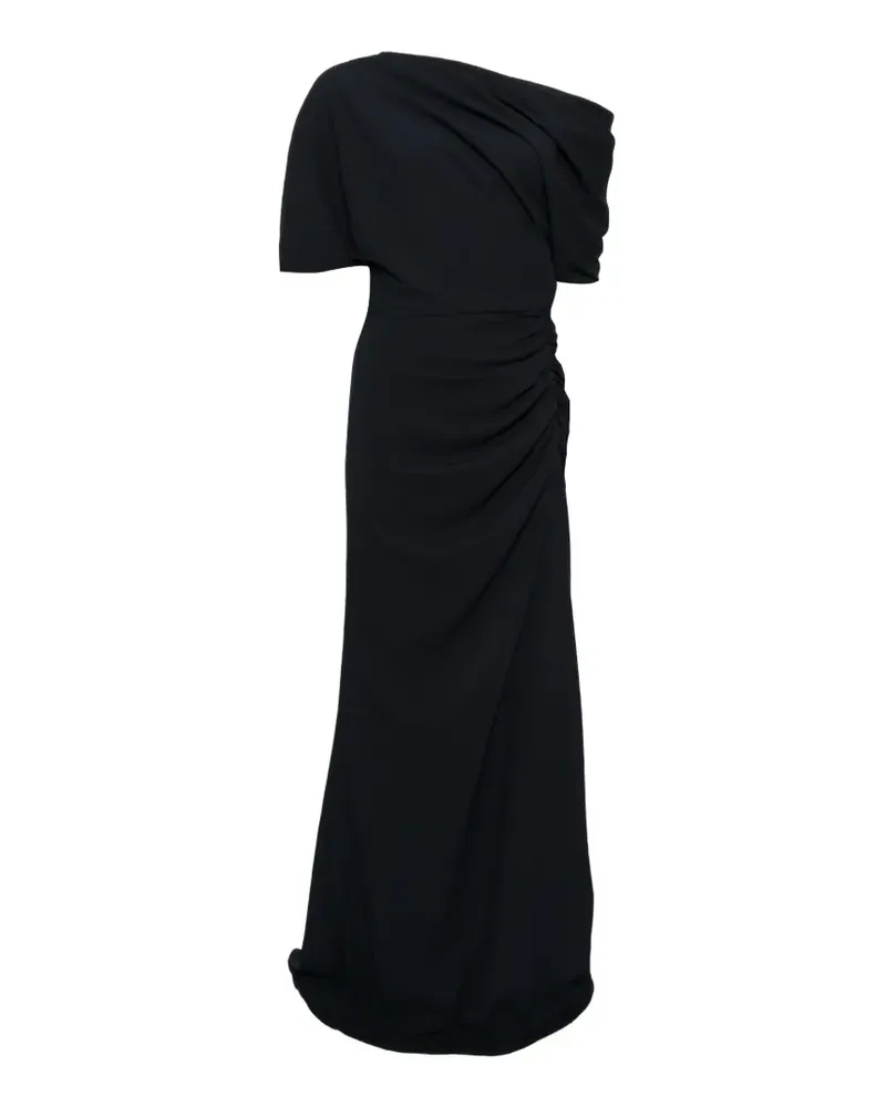 Amsale Pebble Maxikleid aus Krepp - Blau Blau