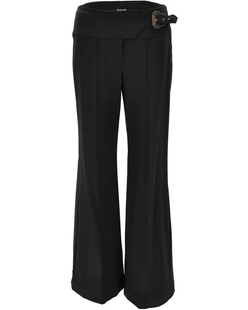 Versace Jeans Ausgestellte Hose mit Gürtel - Schwarz Schwarz