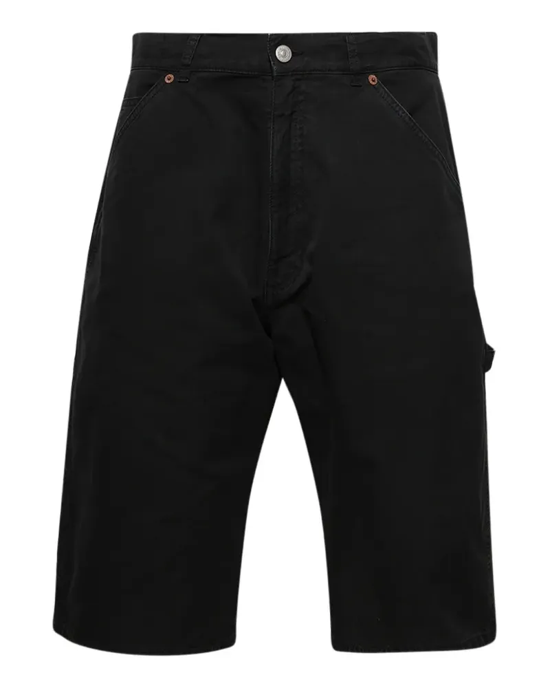 Maison Margiela logo-patch shorts - Schwarz Schwarz