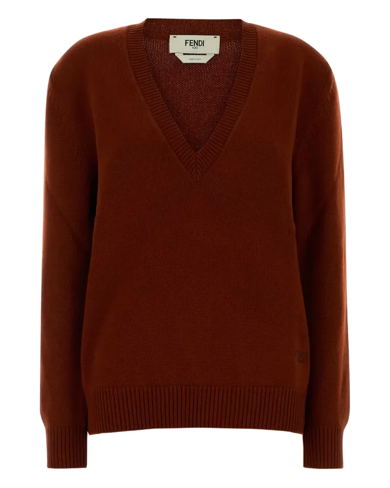 Fendi Klassischer Kaschmirpullover - Braun Braun