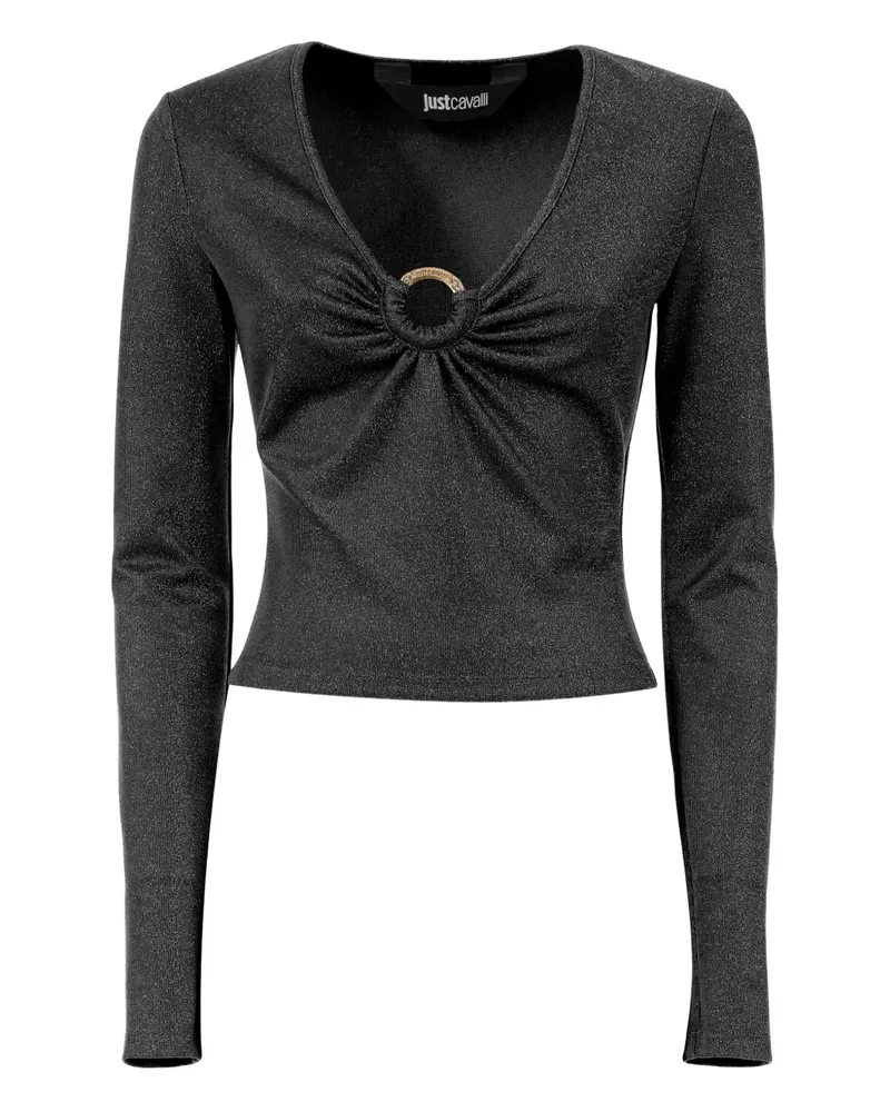 Just Cavalli Klassisches T-Shirt - Schwarz Schwarz