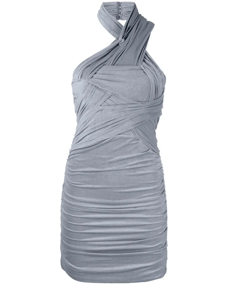 Alexander Wang Neckholder-Minikleid mit Raffungen - Grau Grau