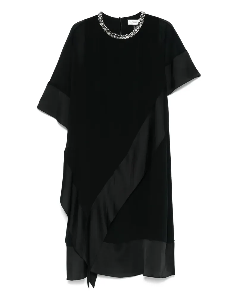 NISSA Kleid mit Strasskragen - Schwarz Schwarz