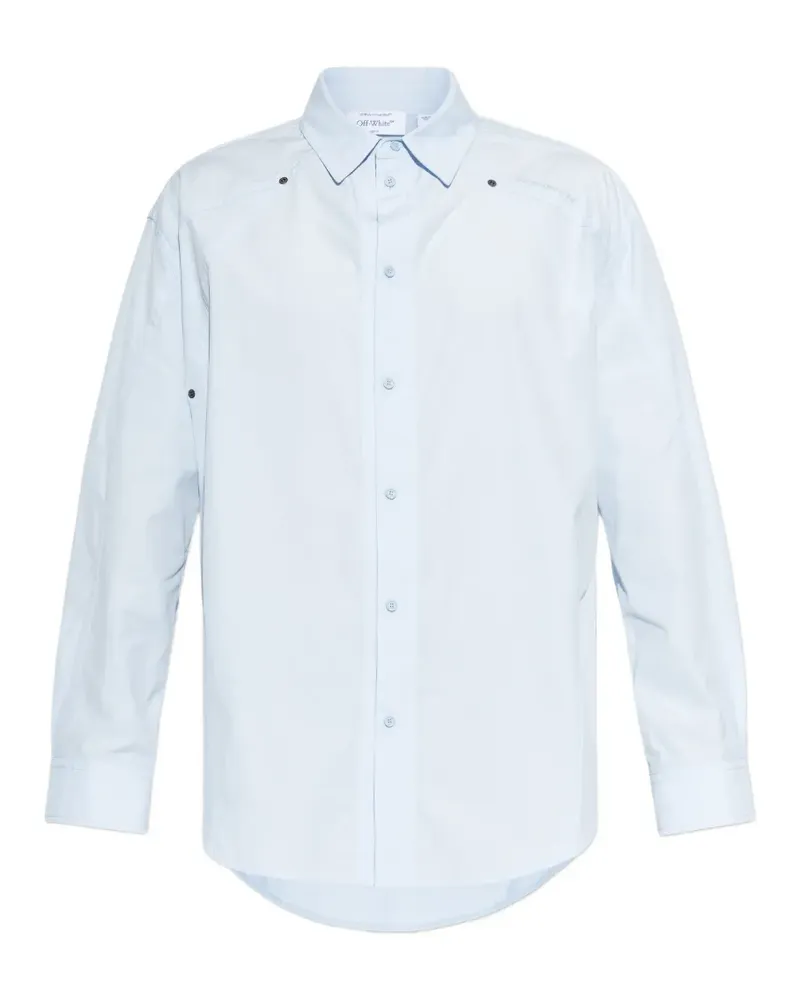 OFF-WHITE buttoned cotton jacket - Blau Blau