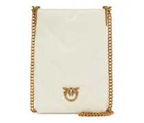 Gesteppte Love Birds Handytasche - Weiß