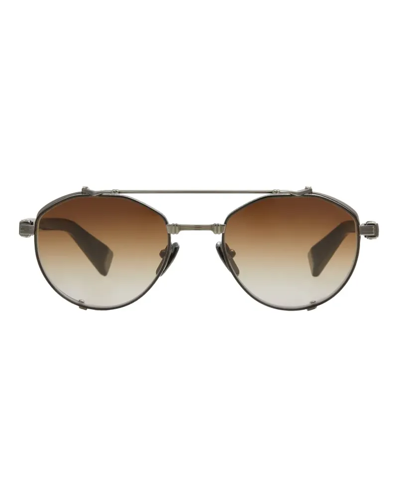 Balmain Brigade IV Sonnenbrille mit geometrischem Gestell - Grau Grau