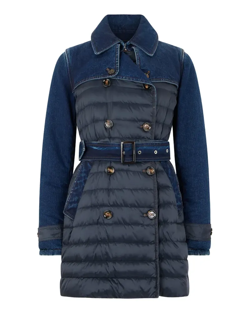 MOORER Doppelreihiger Isella/Kn Steppmantel - Blau Blau