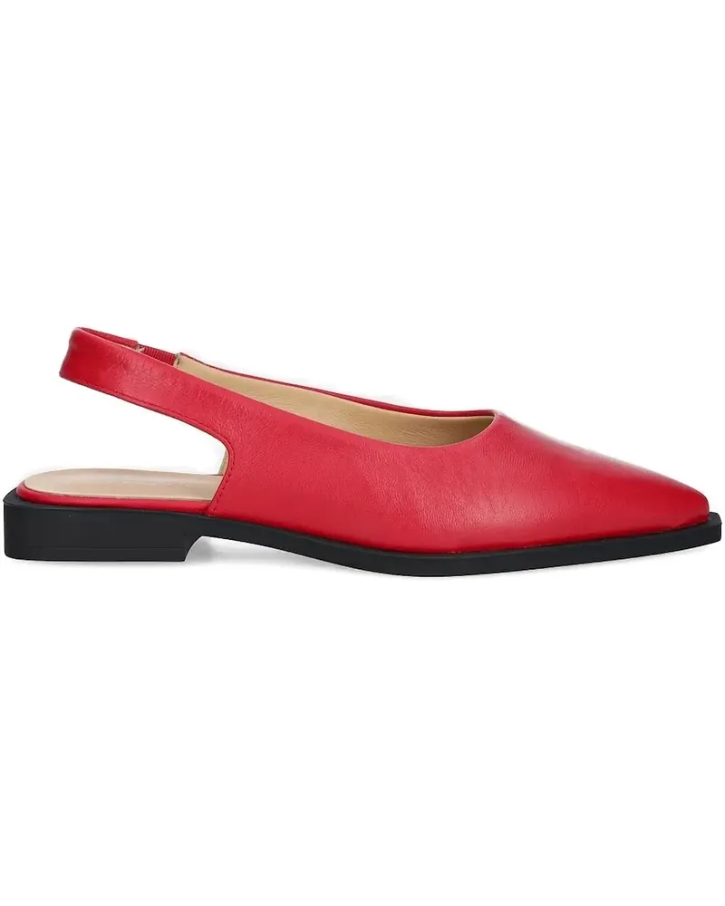 Copenhagen Slingback-Ballerinas mit spitzer Kappe - Rot Rot