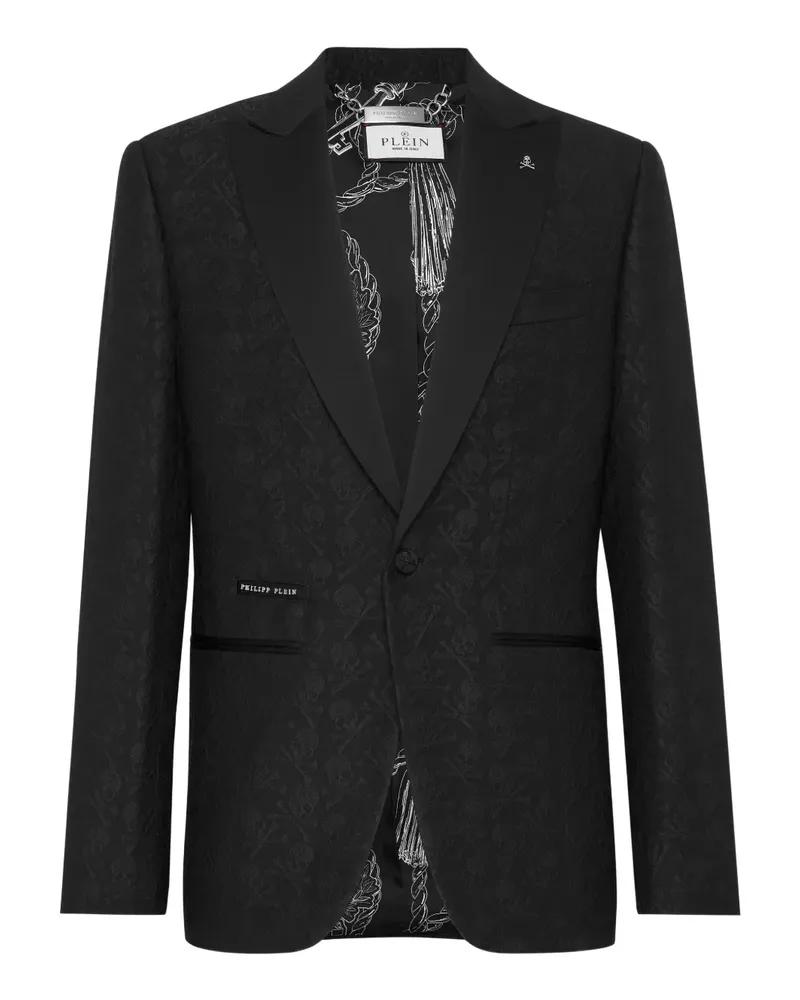 Philipp Plein Skull&Bones Jacquard-Sakko - Schwarz Schwarz