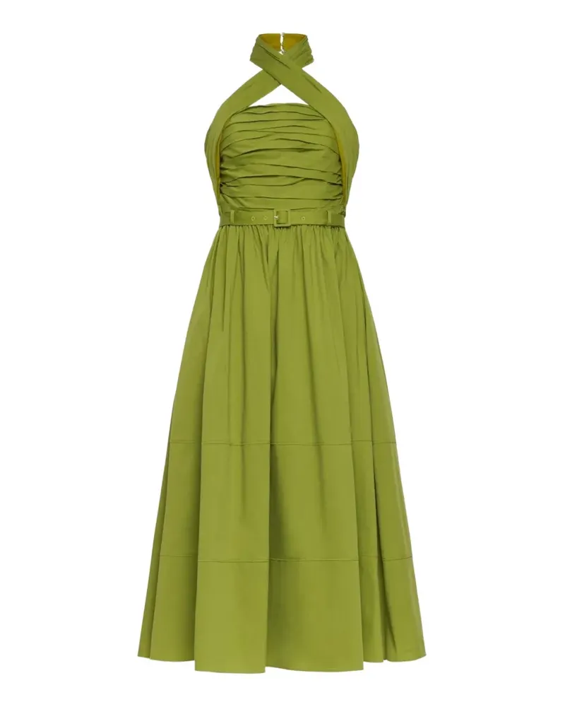Cinq à Sept Marcie pleated belted dress - Grün Grün