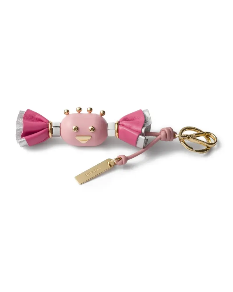 Prada leather candy charm keyring - Rosa Rosa