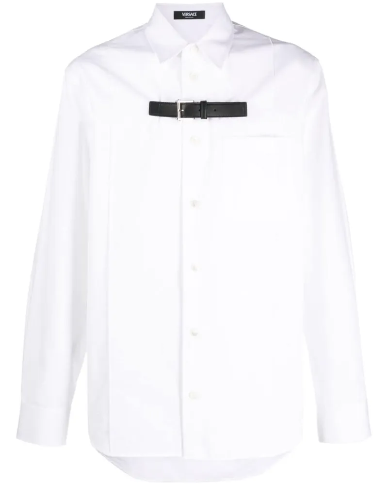 Versace Hemd mit Schnallendetail - Weiß Weiß