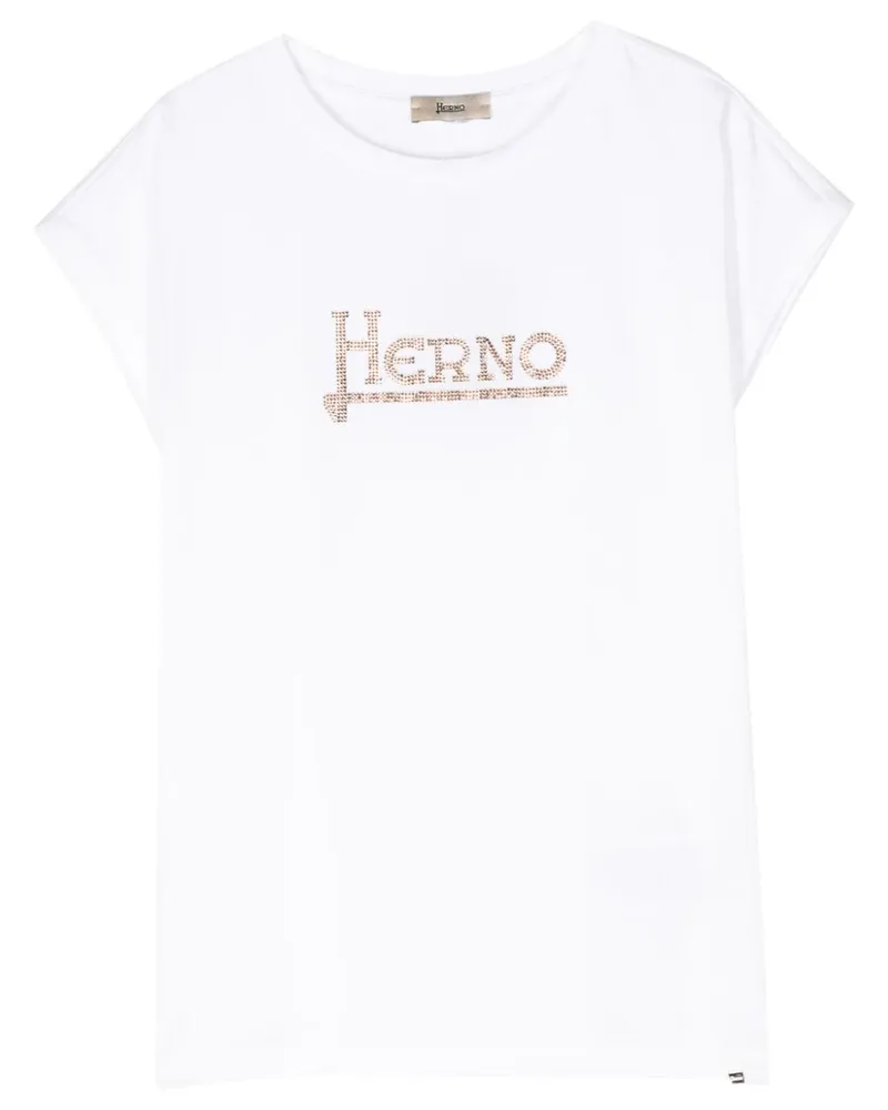 Herno T-Shirt mit Logo-Applikation - Weiß Weiß