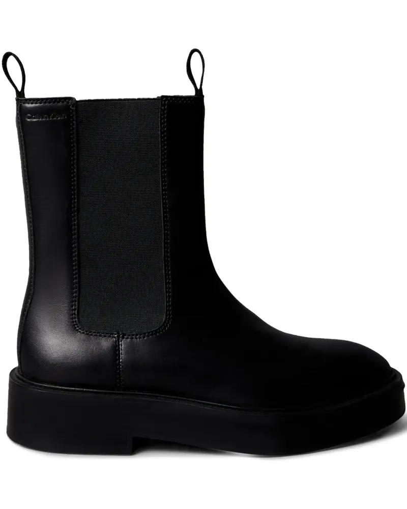 Calvin Klein leather chelsea boots - Schwarz Schwarz