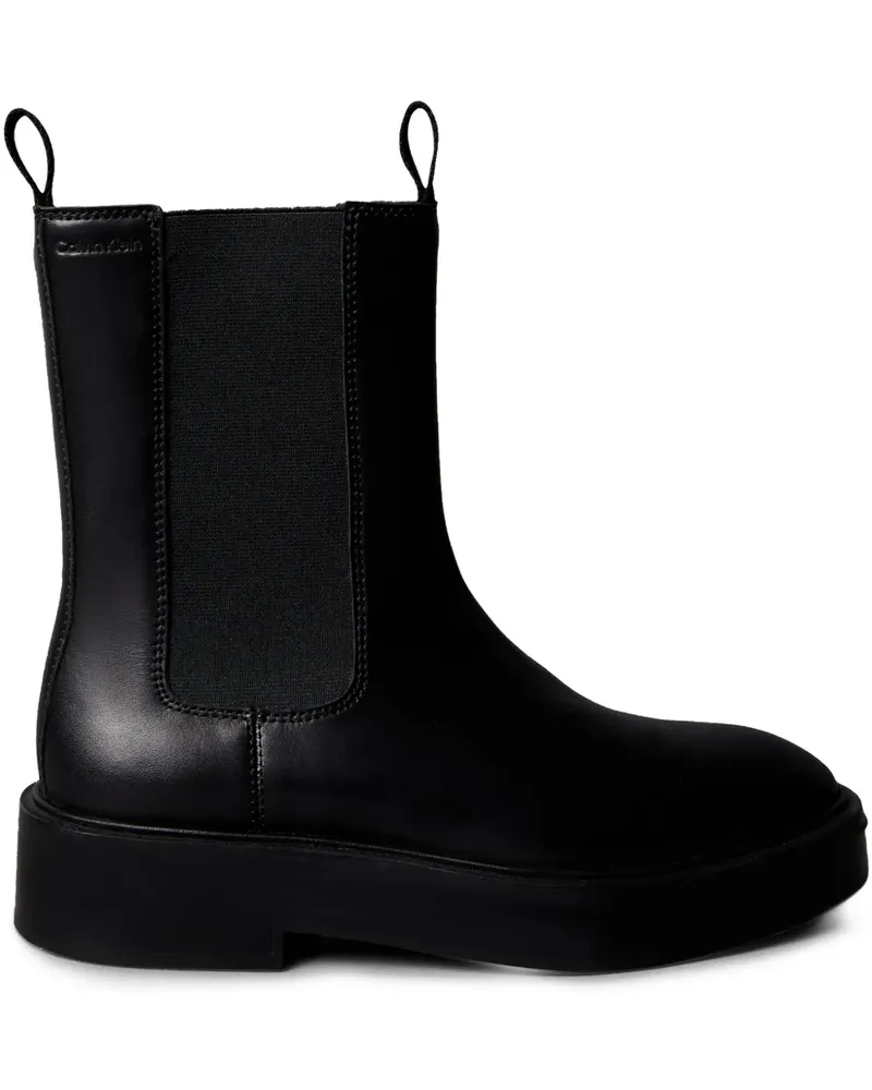 Calvin Klein leather chelsea boots - Schwarz Schwarz