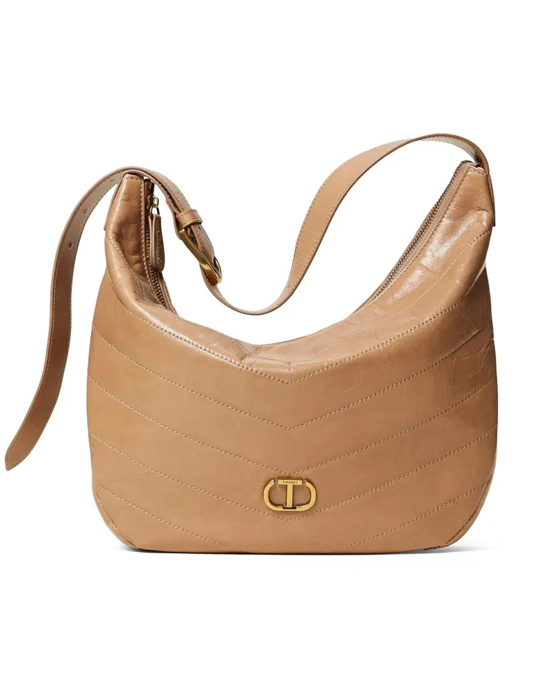 Twin-Set Madison Schultertasche - Nude Nude