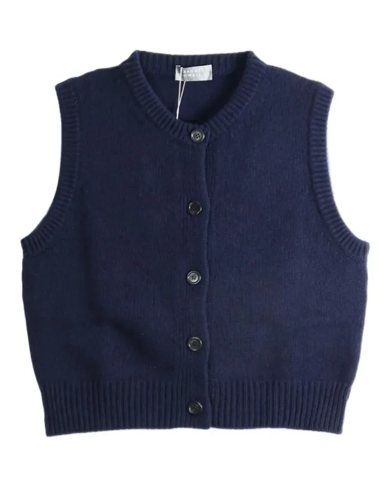 Margaret Howell button-fastening knitted gilet - Blau Blau