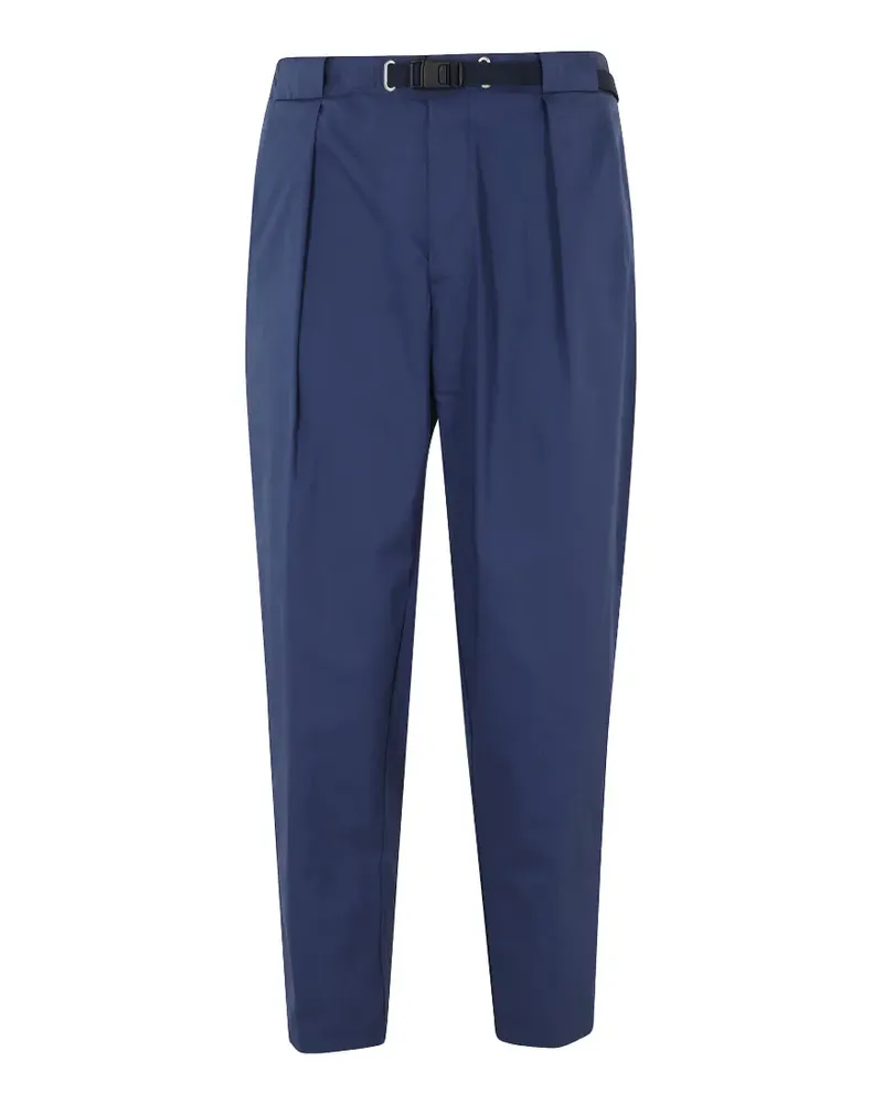 PLAN C belted pleated trousers - Blau Blau