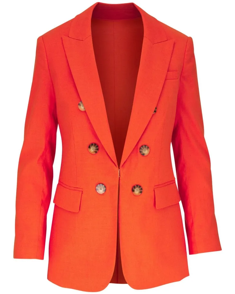 Veronica Beard Bexley Blazer aus Leinengemisch Orange