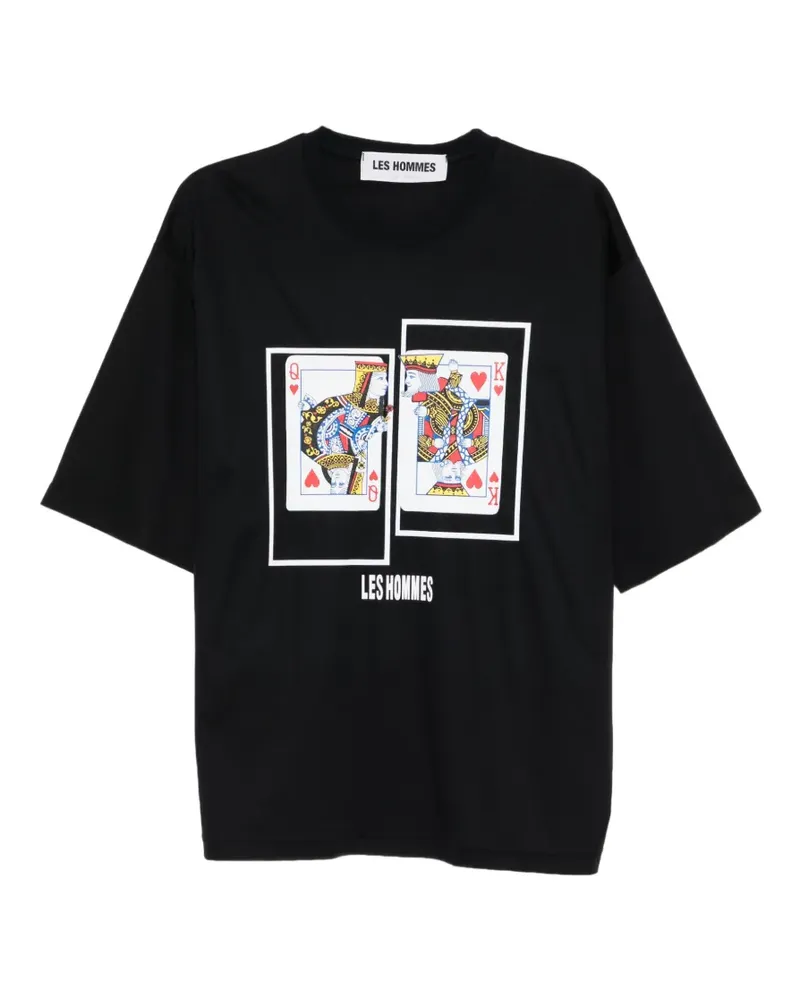 Les Hommes printed T-shirt - Schwarz Schwarz