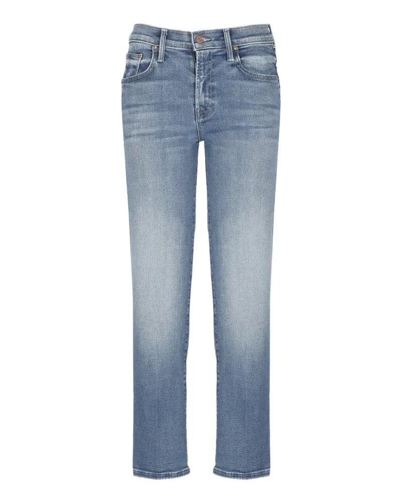 Mother Halbhohe Straight-Leg-Jeans - Blau Blau