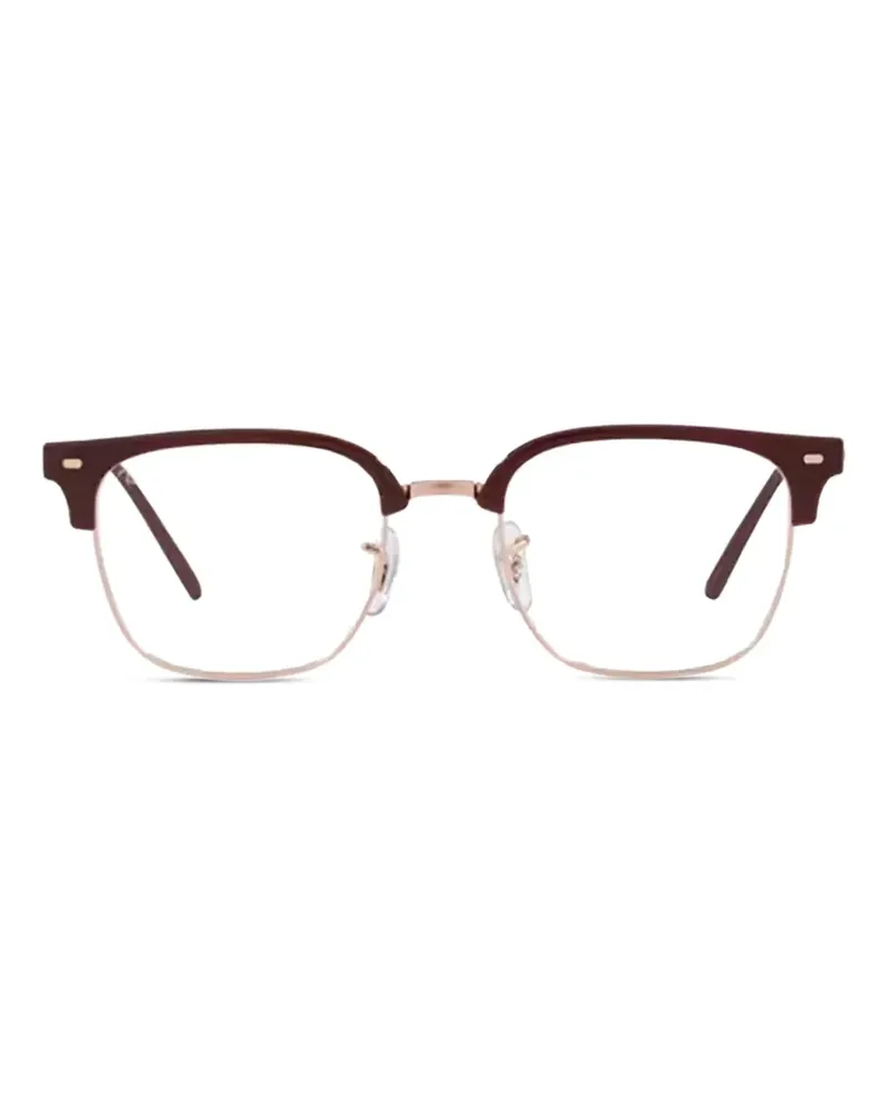 Ray Ban Clubmaster Sonnenbrille mit eckigem Gestell - Rot Rot