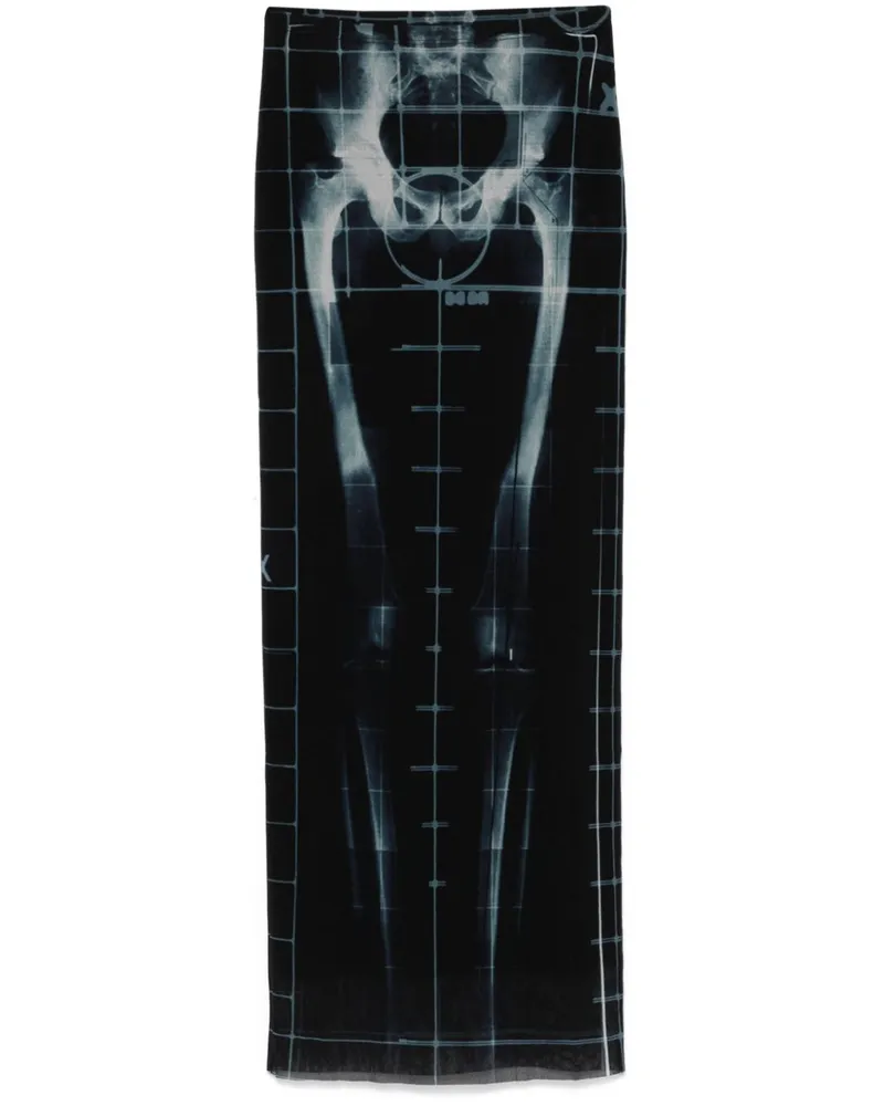 Jean Paul Gaultier X-Ray Maxirock - Schwarz Schwarz