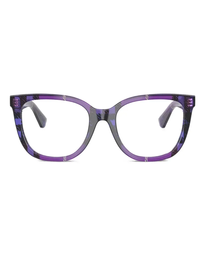 Burberry Brille mit Karomuster - Violett Violett