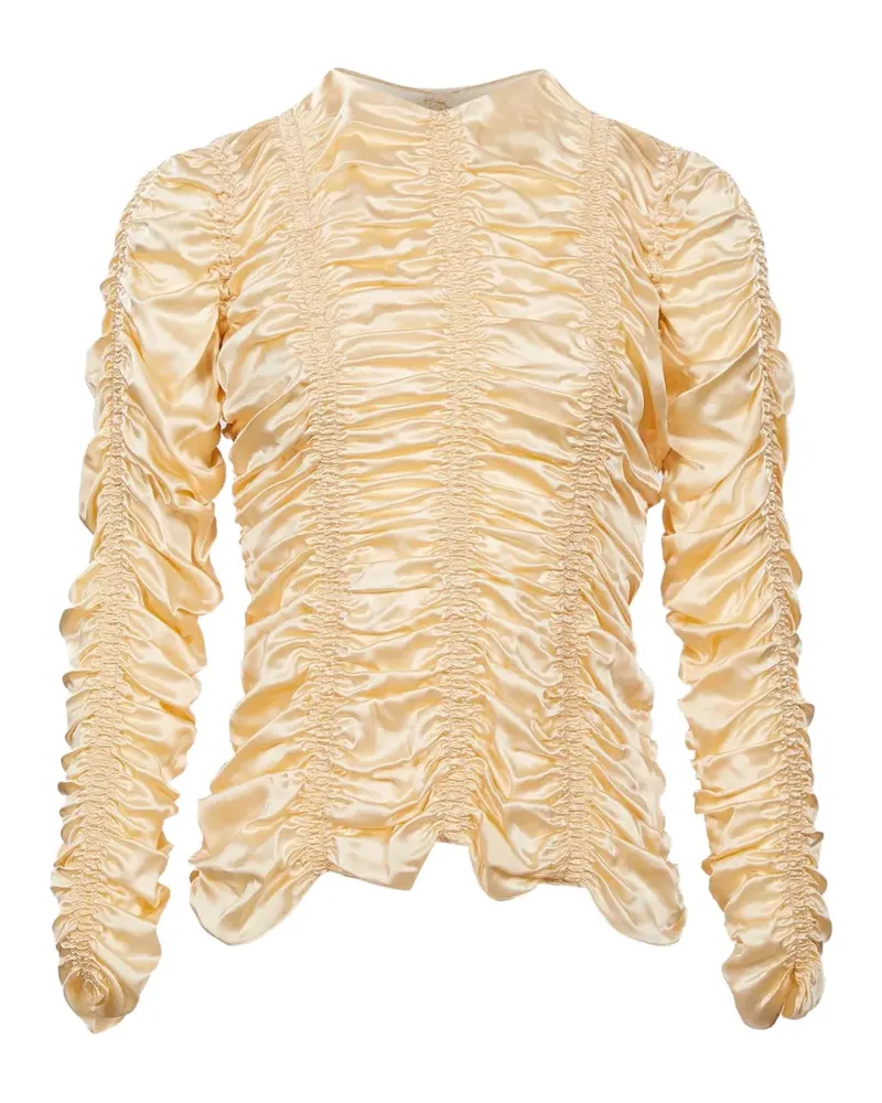 KHAITE Geraffte Rory Bluse - Gelb Gelb