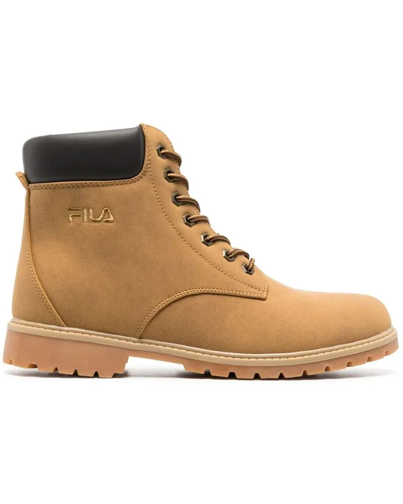 Fila Schnürstiefel mit Logo-Stickerei - Nude Nude