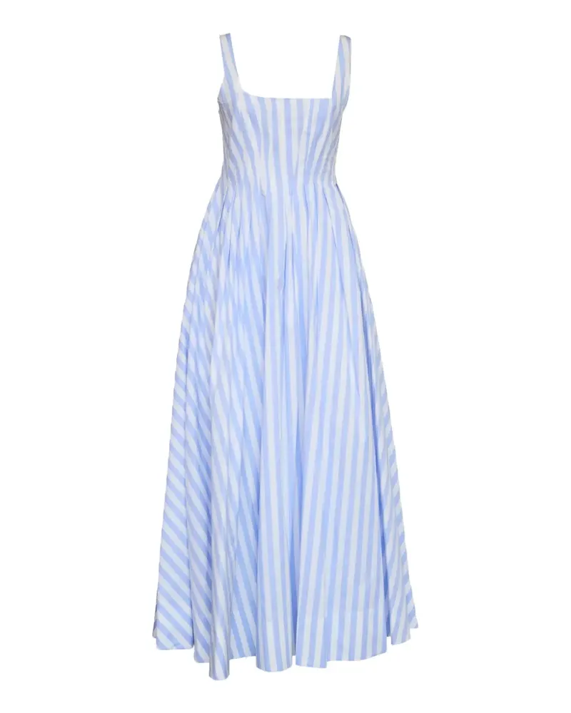 SPORTMAX square-neck striped maxi dress - Blau Blau