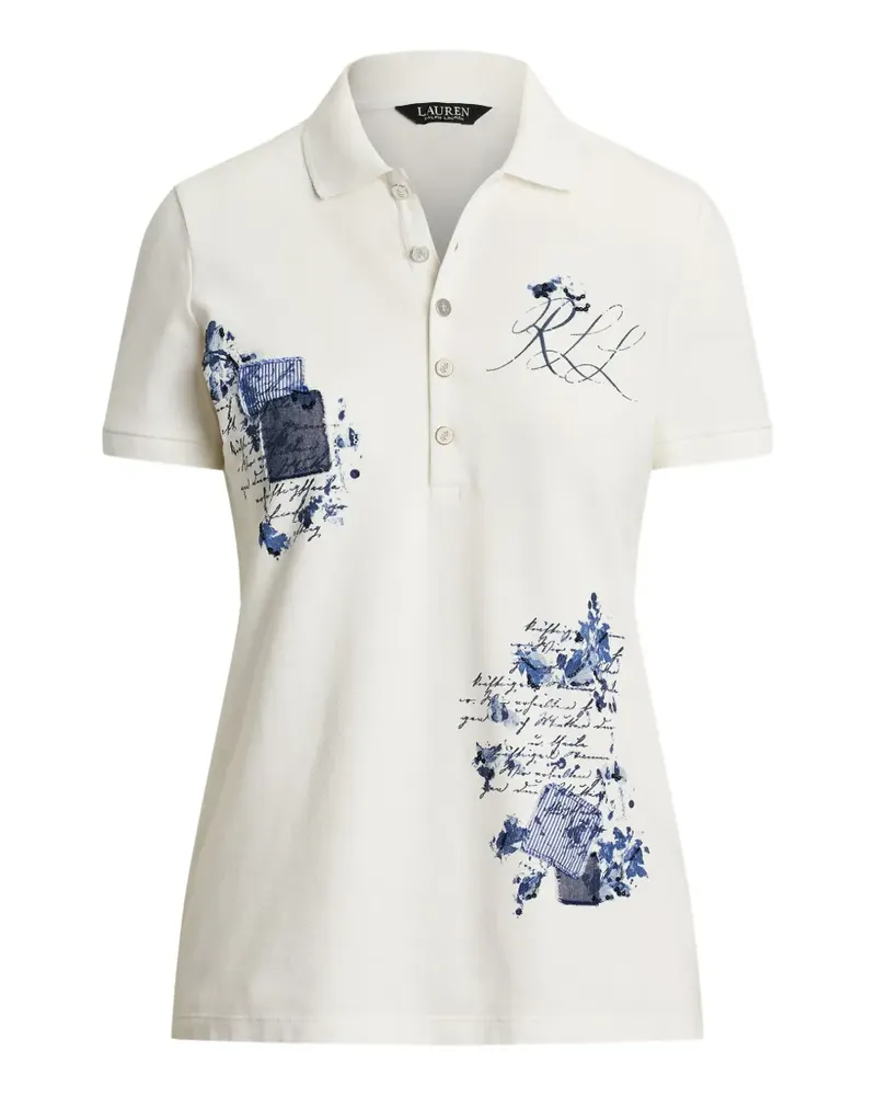 Ralph Lauren Poloshirt mit grafischem Print - Weiß Weiß