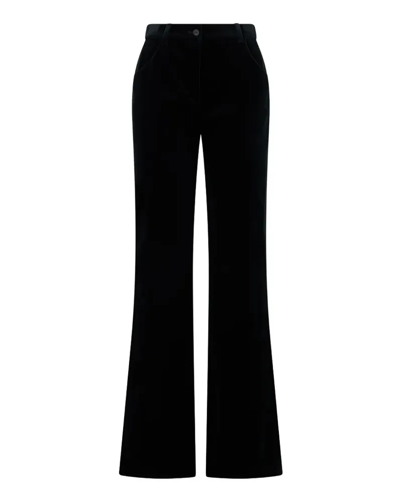 Alberta Ferretti Schlaghose mit hohem Bund - Schwarz Schwarz