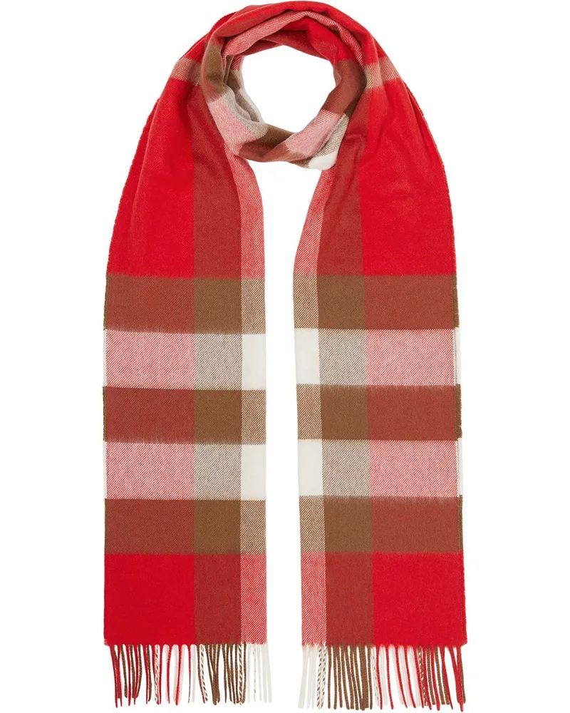 Burberry Karierter Kaschmirschal - Rot Rot