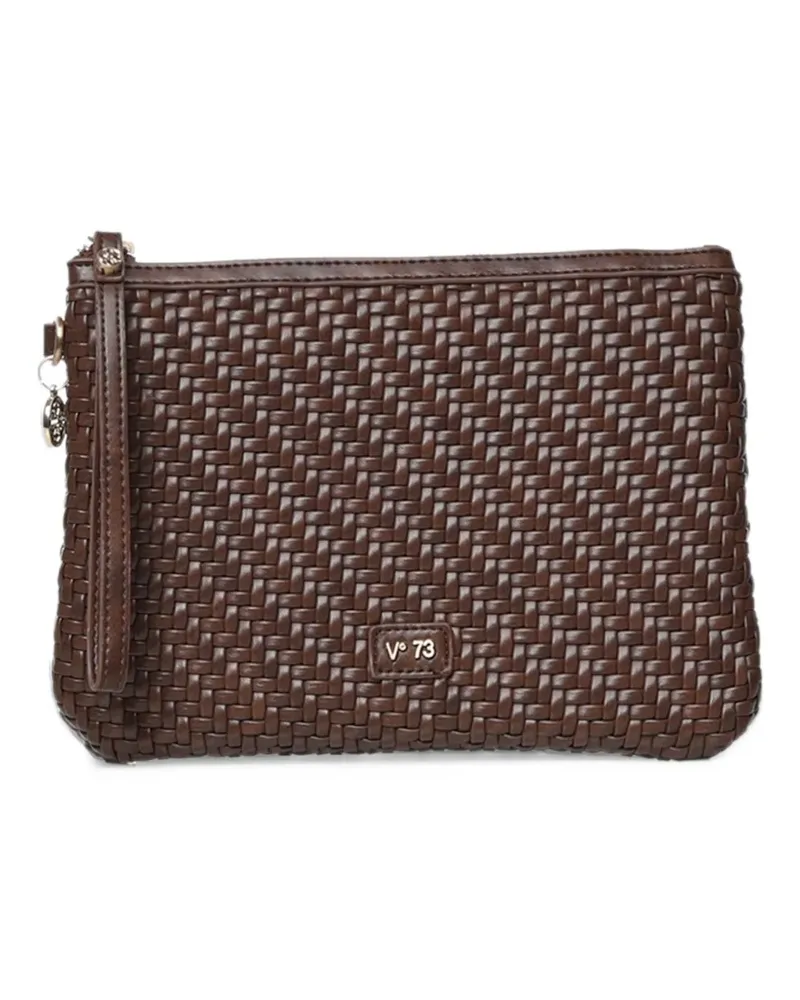 V°73 woven-effect clutch bag - Braun Braun