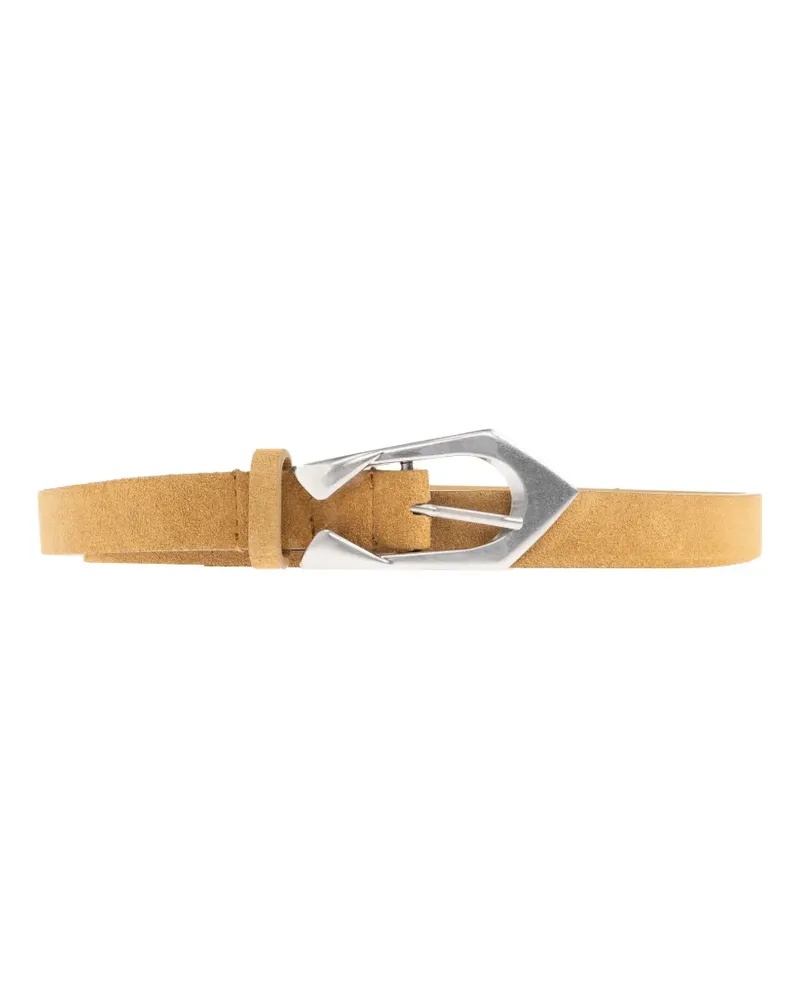 IRO suede-finish buckle-fastening belt - Nude Nude