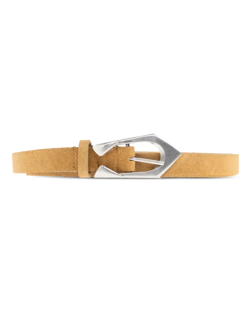 IRO suede-finish buckle-fastening belt - Nude Nude
