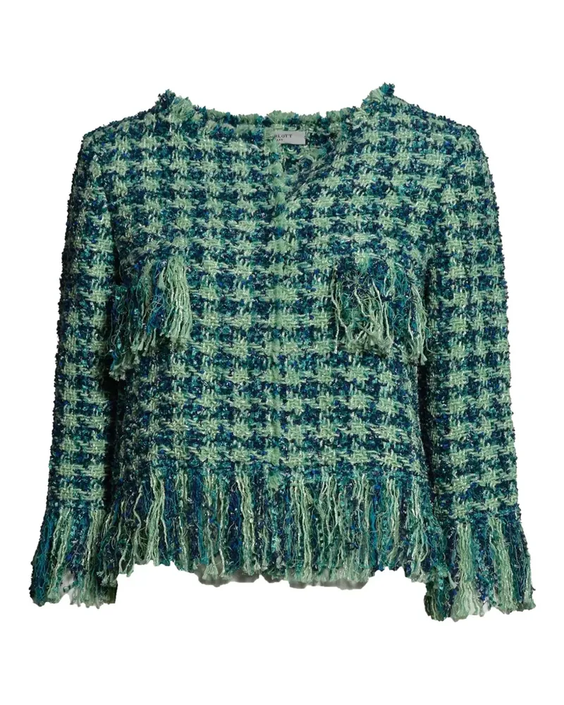 Charlott Jacke mit Hahnentrittmuster - Grün Grün