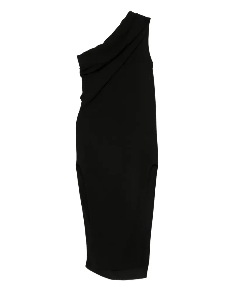 Rick Owens Drapiertes One-Shoulder-Kleid - Schwarz Schwarz