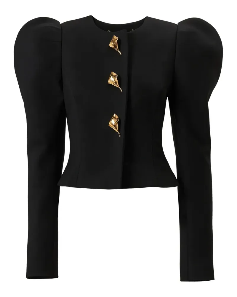 Carolina Herrera New York Calla Jacke mit Puffärmeln - Schwarz Schwarz