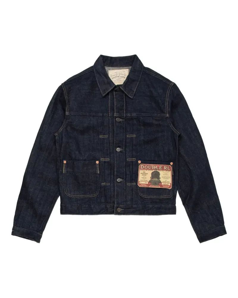 Ralph Lauren Jeansjacke mit Railroad-Motiv - Blau Blau