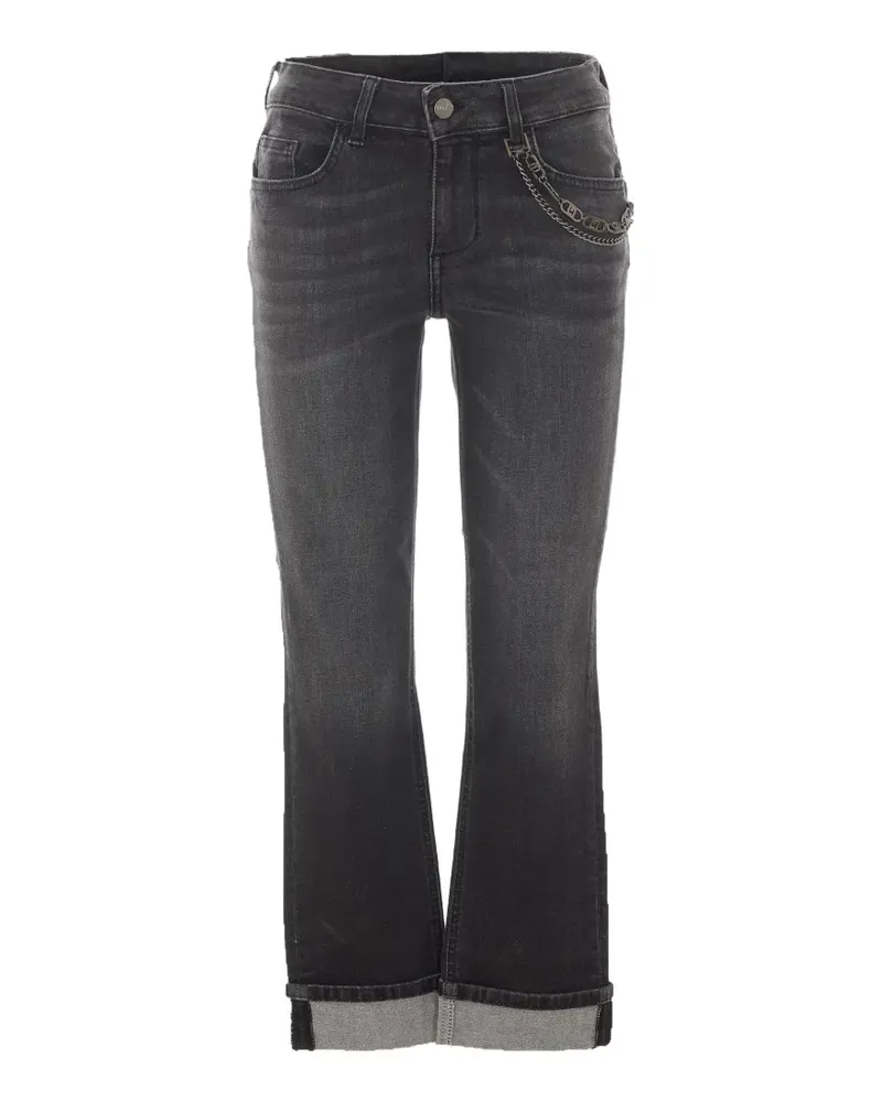 Liu Jo Monroe logo-chain jeans - Schwarz Schwarz