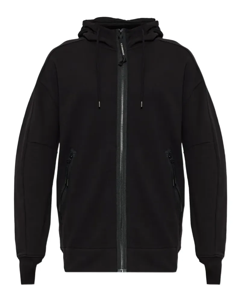 C.P. Company Diagonal Raised Fleece Goggle Sweatshirt - Schwarz Schwarz