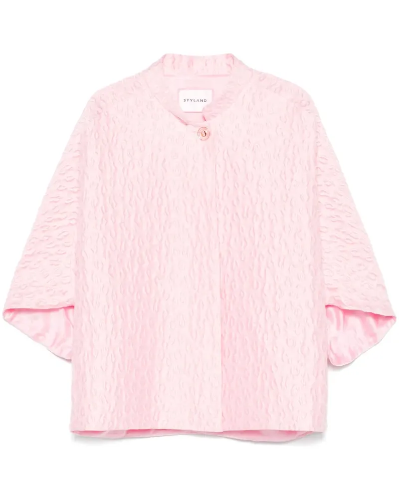 STYLAND Jacke aus Leoparden-Jacquard - Rosa Rosa