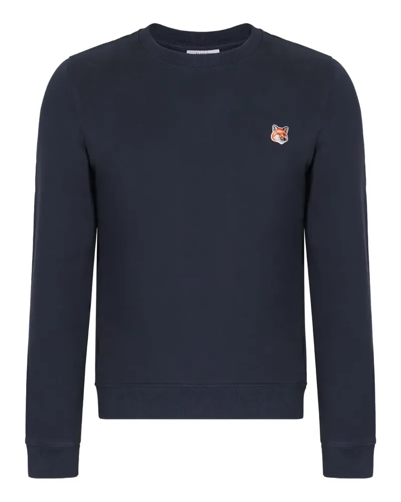 Kitsuné Sweatshirt mit Fuchsstickerei - Blau Blau